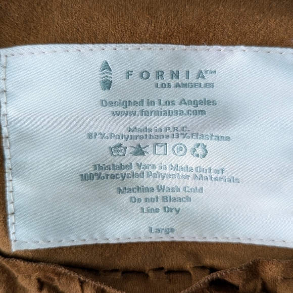 Fornia Faux Suede Fringe Vest Brown Boho Western Festival Hippie Y2K - Picture 6 of 6